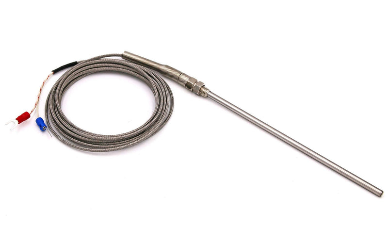 RuoFeng K Type Thermocouple Temperature Controller Sensor 9.8ft/3M Wire,150x5mm Stainless Steel Probe, 0-400° C 3m 150x5mm