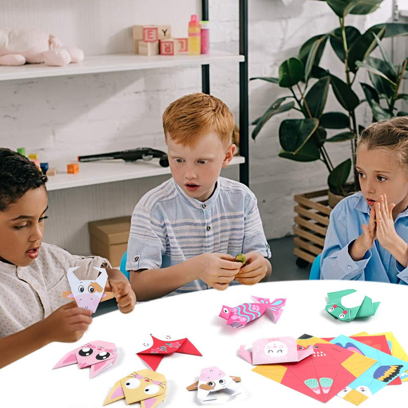 Origami Paper for Kids Crafts - 300 Vivid Origami Papers 100 Origami Objects + Instruction Origami Book + Gift Box, Origami for Kids Adults Beginners, Discover The Joy of Creation by Your Own Hand