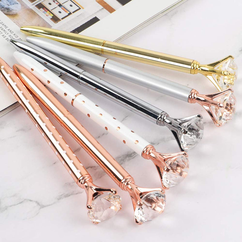 20pcs Diamond Pens Cute Ballpoint Pens Retractable Metal Crystal Pens with 20pcs Replacement Refills, for Office Supplies, Decorations, Women Gifts