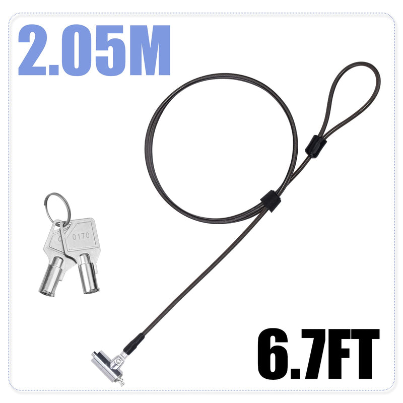 I3C Laptop Lock for N17 Dell Laptop, Keyed Laptop Cable Lock, 6.7ft Hardware Security Cable Lock Anti Theft