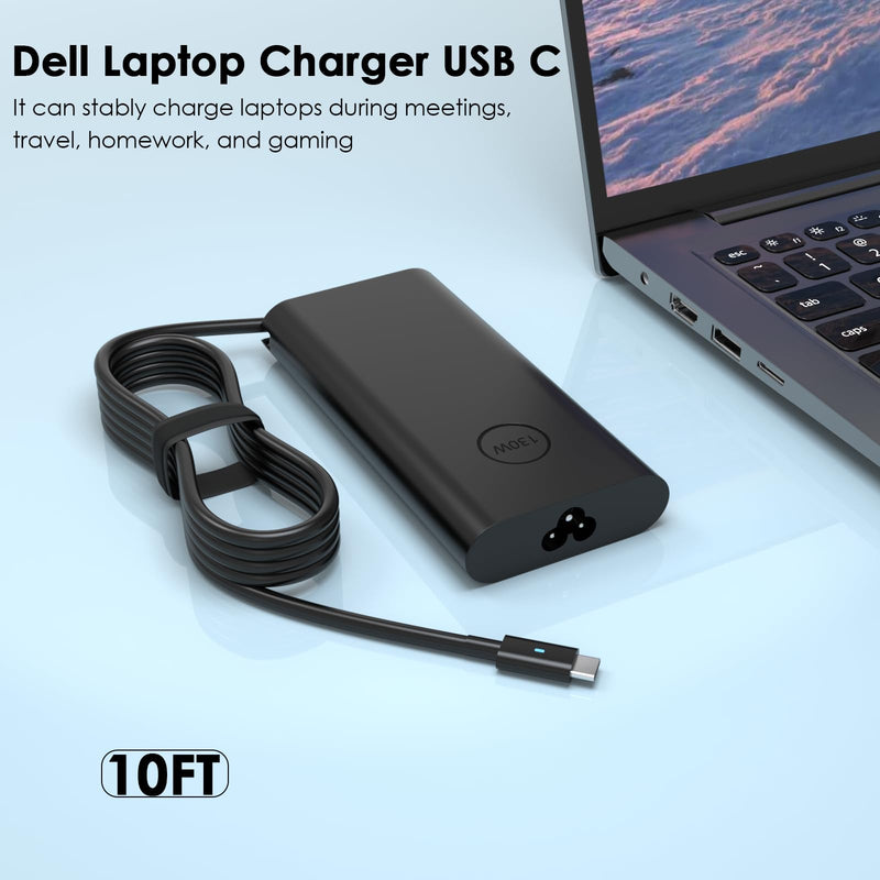 Dell 130W Laptop Charger USB C for Dell Precision 5570 3571 5470 3561 3470 3560 3570 5550 5560 5750 5760 5770 XPS 15 9500 9510 17 9720 9710 9700 Fast Charging Type C Charger
