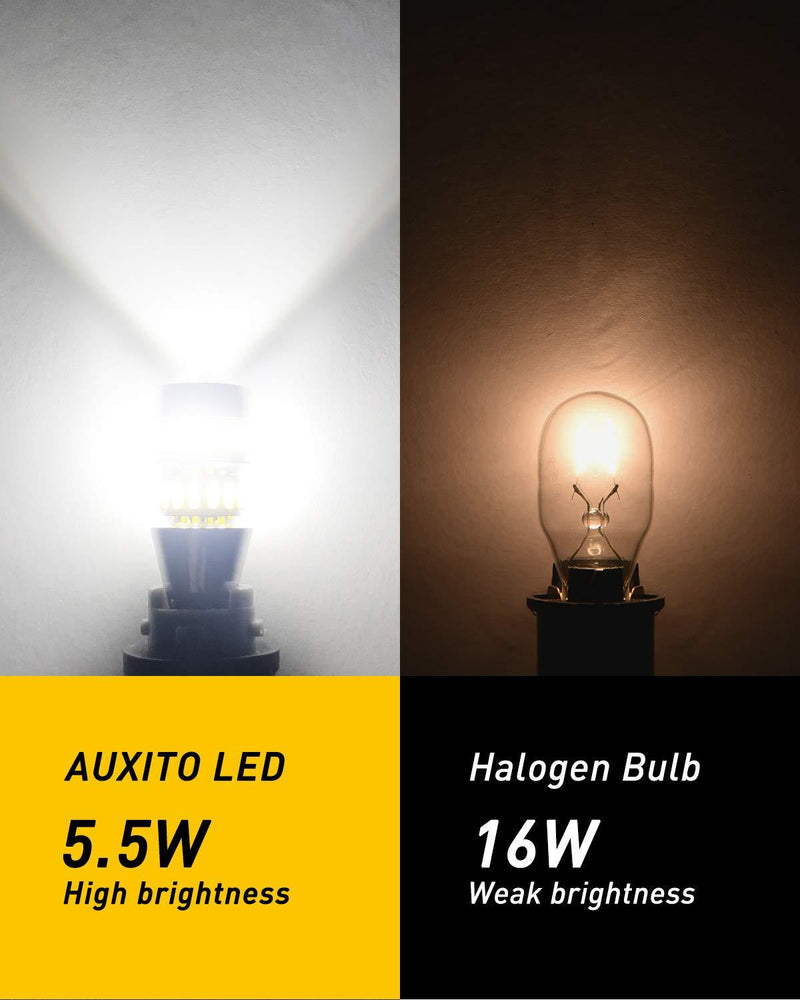 AUXITO 912 921 LED Bulbs for Backup Reverse Light Bulbs, 2600 Lumens 4014 42-SMD, 6000K White, Non-polarity 906 W16W T15 921 LED Bulb Direct Back Up Replacement Lamp, Pack of 2