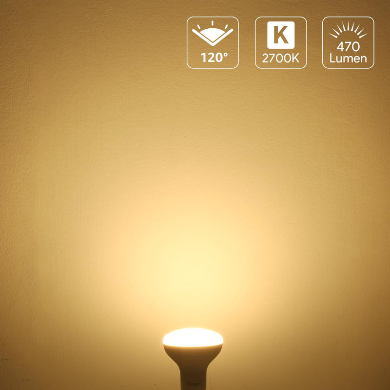 Lepro E14 LED lamp, 4.9W 470 lumen light bulb, equivalent to 40W incandescent lamp, 2700 Kelvin warm white E14 LED spotlight, reflector lamp R50 120° beam angle energy saving lamp, pack of 5