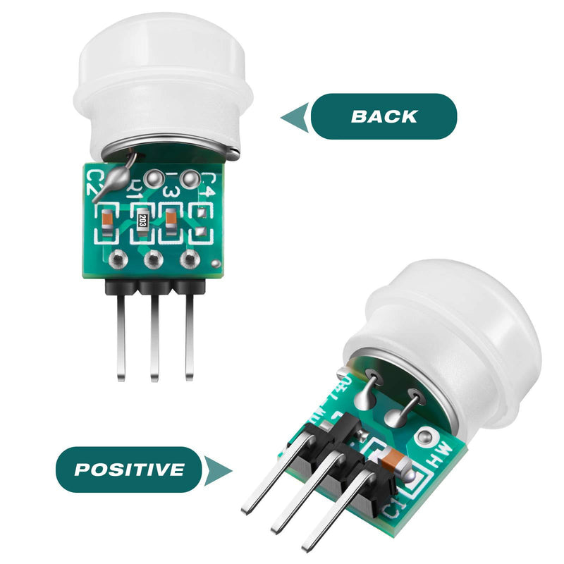 Weewooday 10 Pieces AM312 Mini Human Sensor Module IR Pyroelectric Infrared PIR Motion Sensor Detector Modules DC 2.7V to 12V, Working Temperature Minus 20 Degrees Celsius to 60 Degrees Celsius