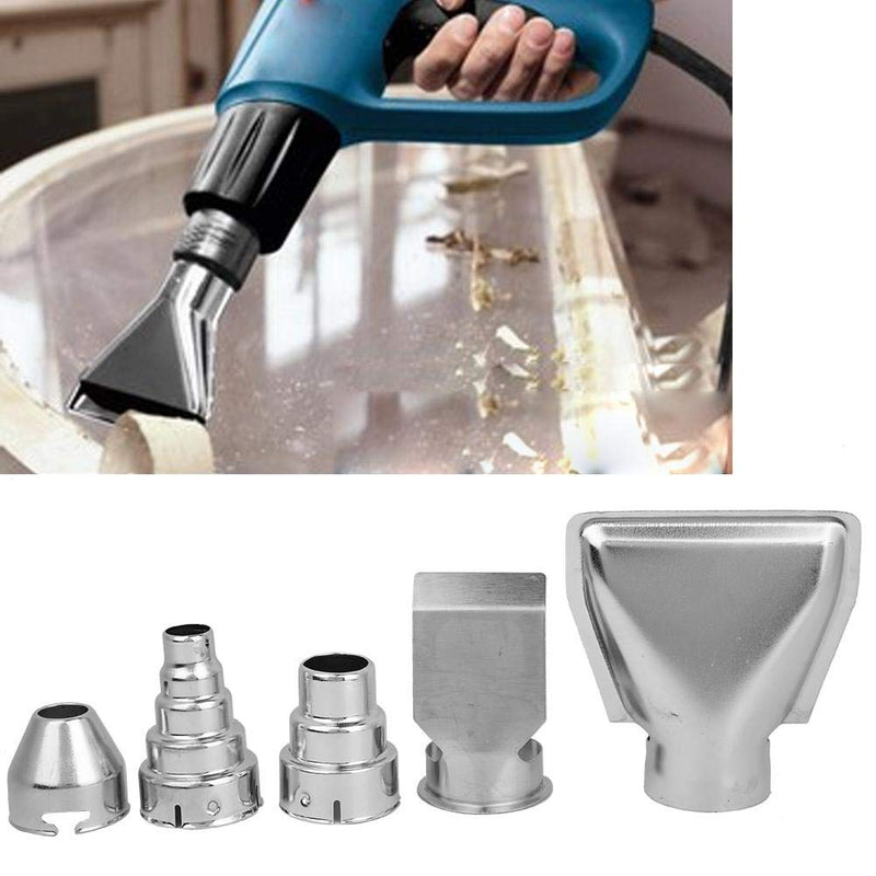 Pack of 5 hot air guns nozzles stainless steel heat fan tip accessories