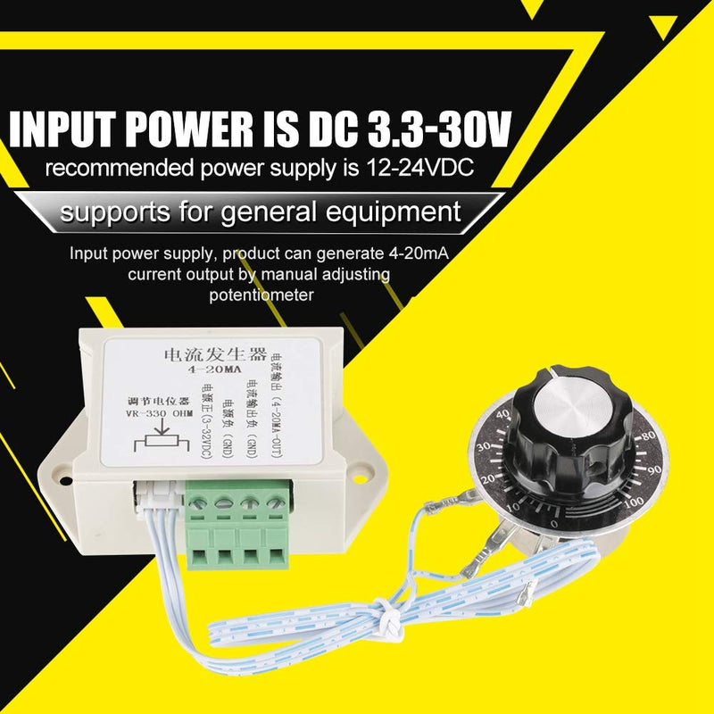 4-20mA Signal Generator, 4-20mA Current Generator Adjustable Analog Quantity Current Signal Generator Module for PLC, Frequency Converter, Servo