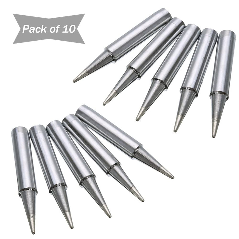 Saipor 10 pieces 900M-TB soldering tip replacement soldering tips set 900M soldering station tool (900M-TB)