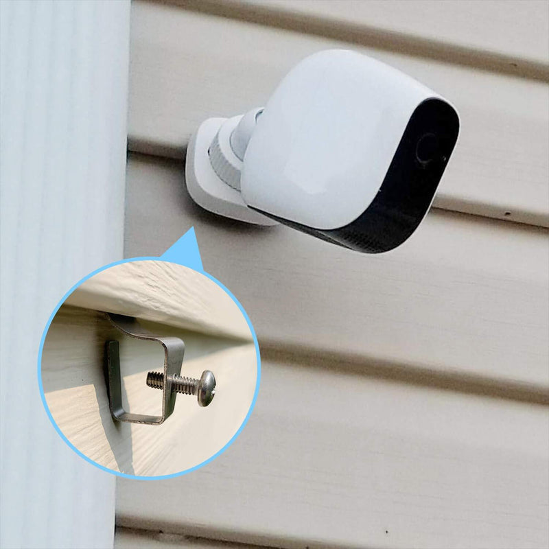 (10 Pack) Vinyl Siding Clips Hooks No-Hole Needed Outdoor Siding Screws Hanger for Mount Home Security Camera 10 Pack