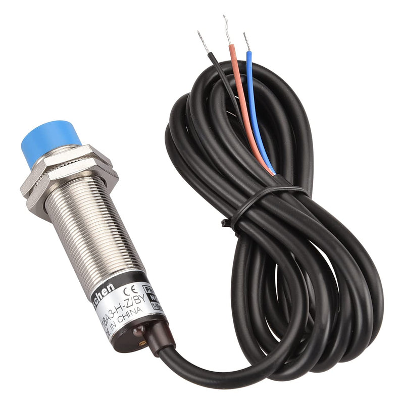 Heschen M18 Capacitive Proximity Sensor Switch Non-Shield Type LJC18A3-H-Z/BY Detection 10mm 10-30VDC 200mA PNP Normally Open(NO) 3 Wires