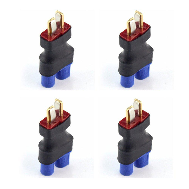 Yowoo 4 Pcs Deans Style T Male Plug to EC3 Female Connector Plug Adapter for RC Lipo Battery