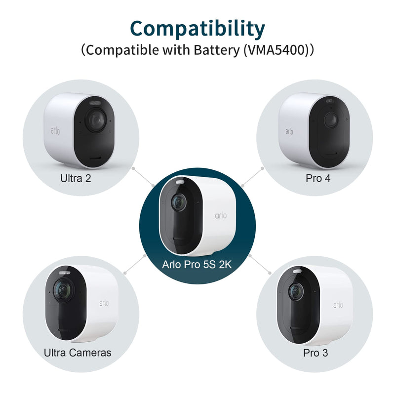Hanatora LCD Battery Charger for Arlo Pro 3/Pro 4/ Pro 5S 2K,Arlo Ultra/Ultra 2 Camera,Digital Dual Charging Station Accessories