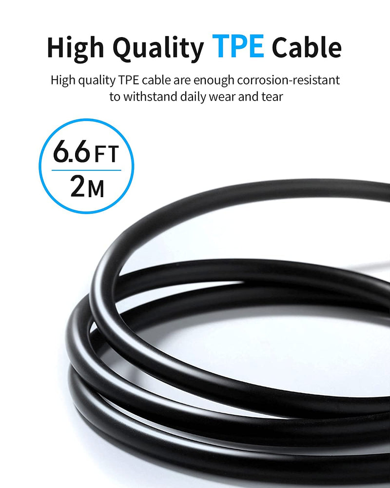 Micro USB Charger Charging Cable Cord Compatible for Ring Wi-Fi Enabled Video Doorbell (2020 Release) 2/3/3 Plus/4, Peephole Cam, Camera Battery Spotlight Cam Battery Solar Battery Power Cable Black