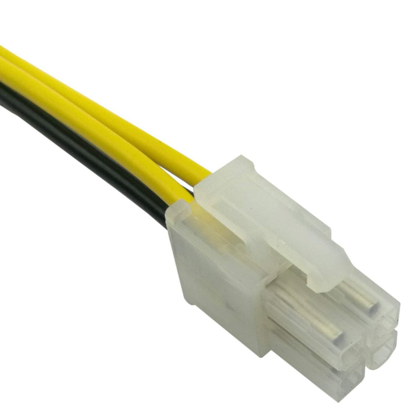 (3-Pack) COMeap LP4 Molex Male to ATX 4 pin Male Auxiliary Power Adapter Cable 9.5-inch(24cm)
