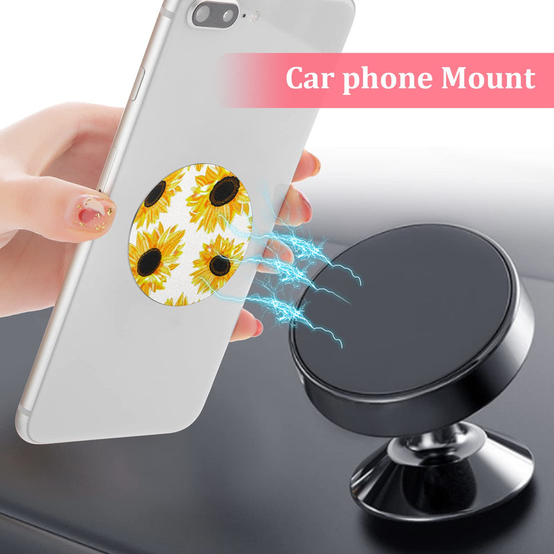 8 Pcs Phone Magnet Car Metal Plate Mount Metal Plate for Cell Holder Magnetic Car Mount Compatible with Magnetic Car Mounts Replacement Sticker (Floral Style) Floral Style