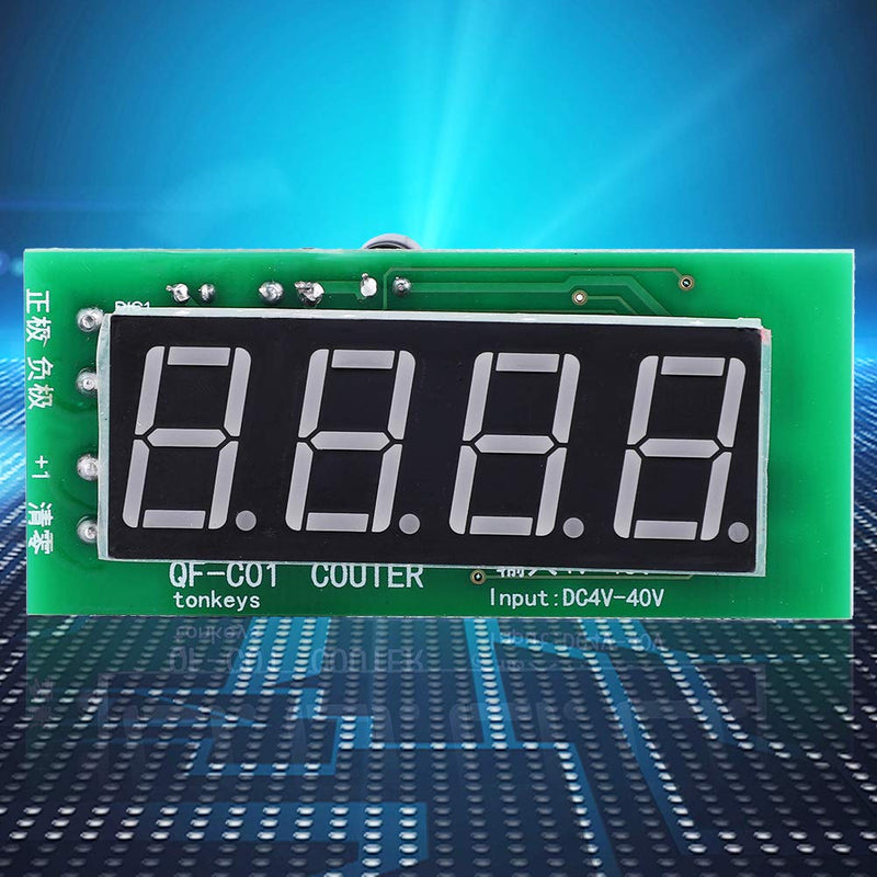 DC4-40V QF-C04 Counter Module, 4-Digit Digital Display, 0-9999 Counting Range with Memory Function