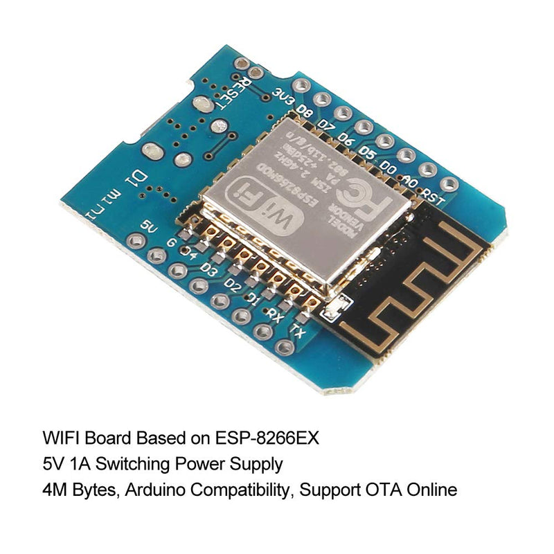 AITRIP D1 Mini WiFi Dev Board,Mini NodeMcu Lua 4M Bytes WLAN WiFi Internet Development Board Base on ESP8266 ESP-12F for Arduino, 100% Compatible with WeMos D1 Mini (Pack of 6) Pack of 6