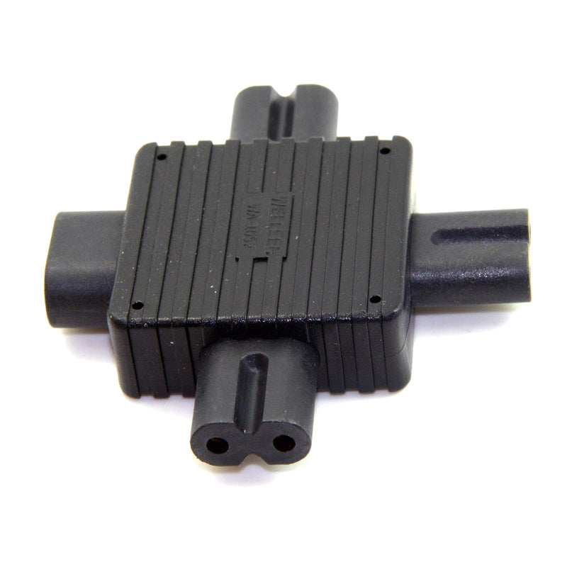 CY IEC 320 Figure 8 C8 Male to 3X Female C7 Splitter Power Adapter for Power Supply 1 in 3 Out