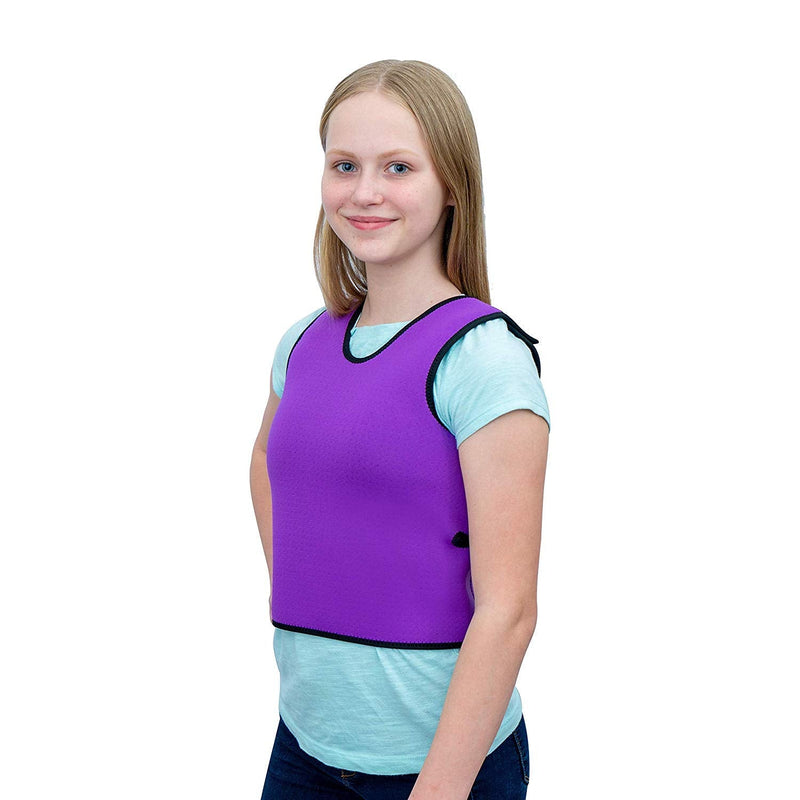 Special Supplies Sensory Compression Vest Deep Pressure Comfort for Autism, Hyperactivity, Mood Processing Disorders, Breathable, Form-Fitting, Kids and Adults (Purple, Small 17x30 inches) Purple Small (Pack of 1)