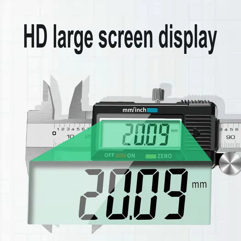 Simhevn Electronic Digital Caliper,inch and mm Conversion,LCD Screen displays 0-6"Caliper Measuring Tool,Automatic Shutdown,Suitable for DIY/Jewelry Measurement (NEW150mm Black Stainless Steel) NEW 150mm Black Stainless steel