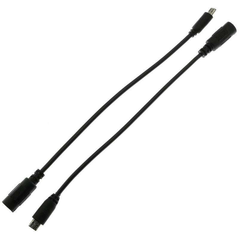 E-outstanding 2PCS DC Barrel Jack to Micro-USB B Male Connector Adapter 5V Power Cable 5.5mmx2.1mm