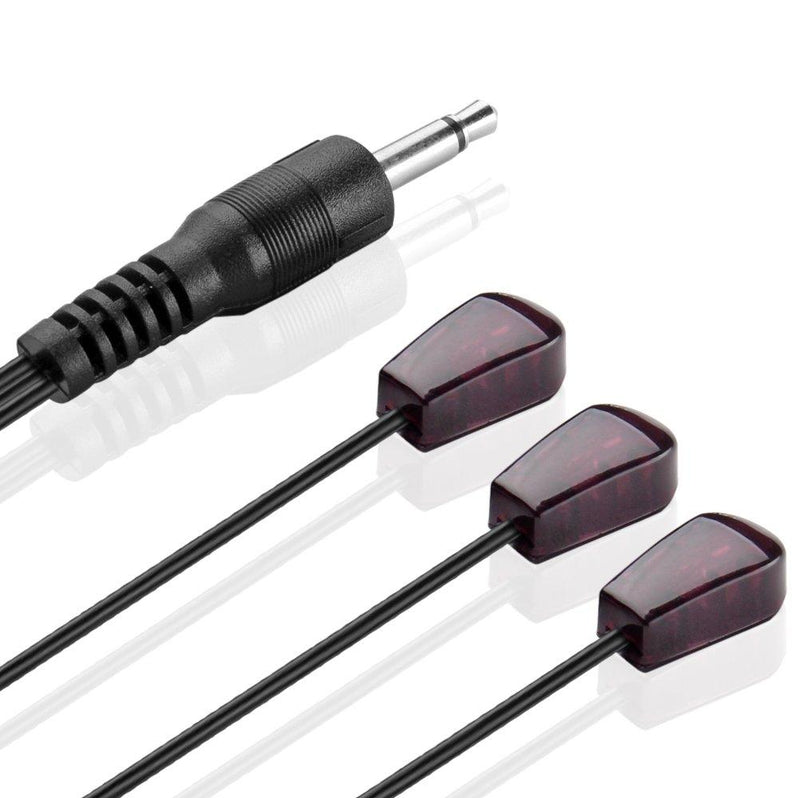 TNP IR Emitter Extender Extension Cable (10 Feet) - Triple 3 Head 3.5mm Jack Infrared Red Transmitter Blaster Blink Eye Wire Cord Compatible with IR Repeater Extender System Kit, Xbox One 3 IR Eye Emitter