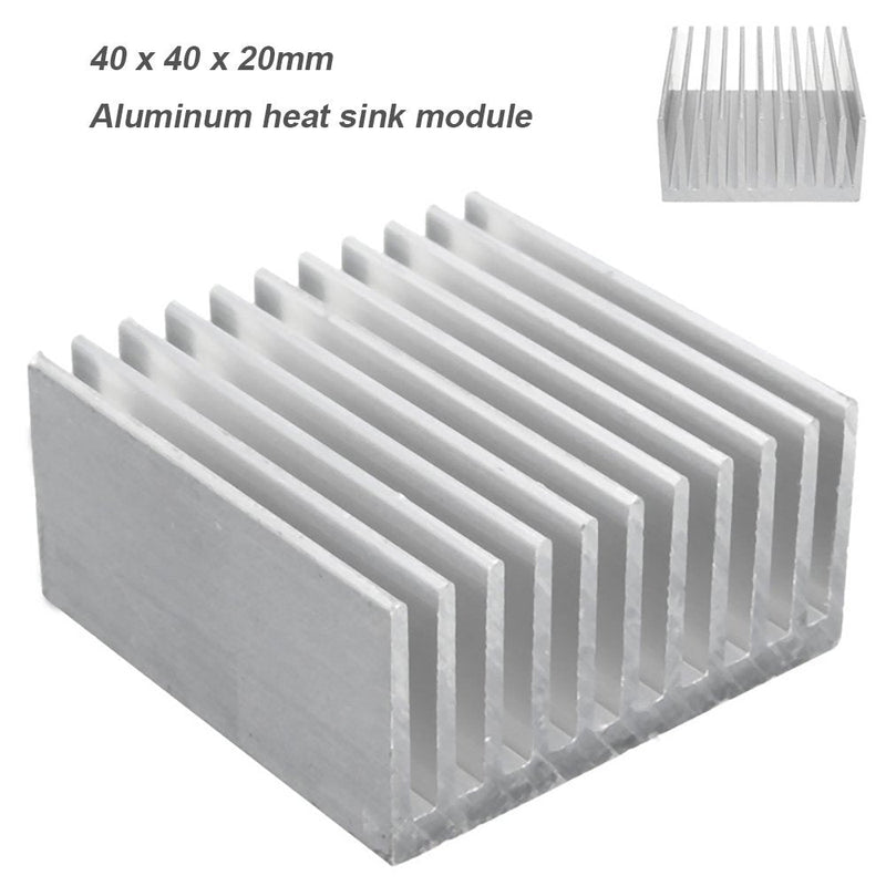 Aluminum Chipset Heatsink Heat Sink Cooling Fin Silver for CPU LED Power Active Component 40 x 40 x 20 mm (2 Pieces) Kalolary 2 Pieces.