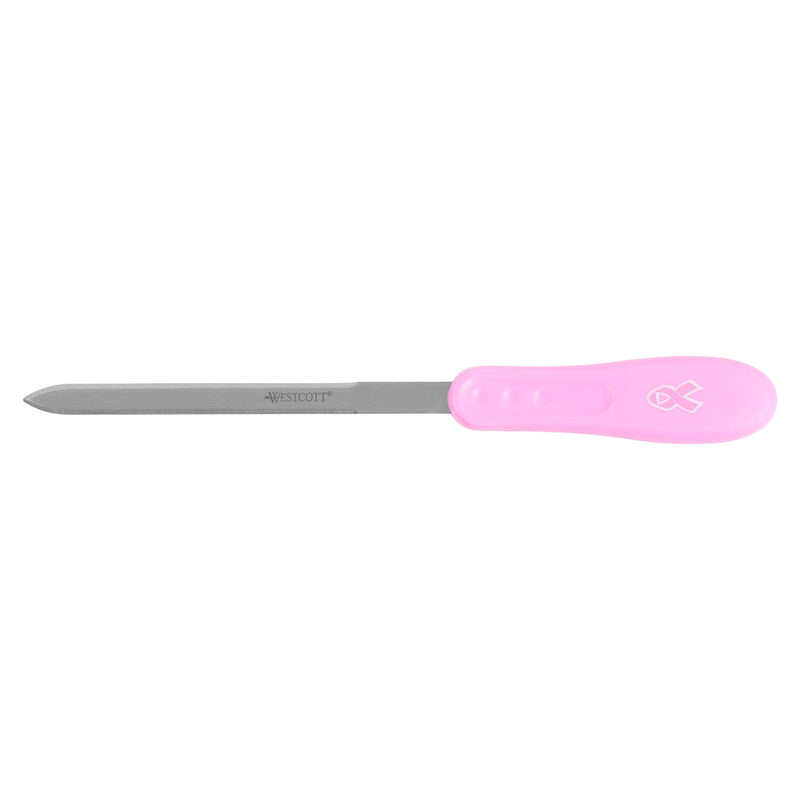 Westcott 9" Stainless Steel Letter Opener for Breast Cancer Awareness, Pink (15424)