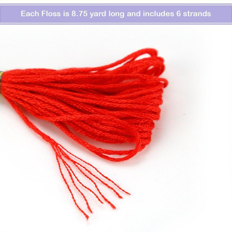 Caydo Embroidery Floss 50 Skeins, Friendship Bracelets String with 12 Pieces Floss Bobbins
