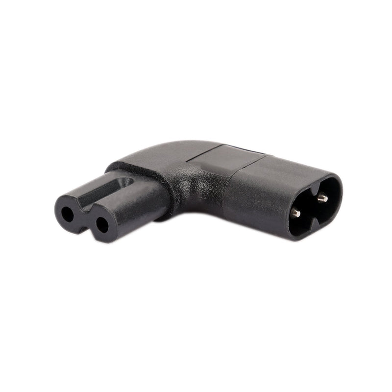 Strhowill IEC320 C8 to C7 AC Power Adapter C8 to C7 90 Degree Left/Right Angled Adapter IEC 320 C8-C7 90 Degree Vertical Left/Right Angle Power Adapter Adapter Left/ Right Angle