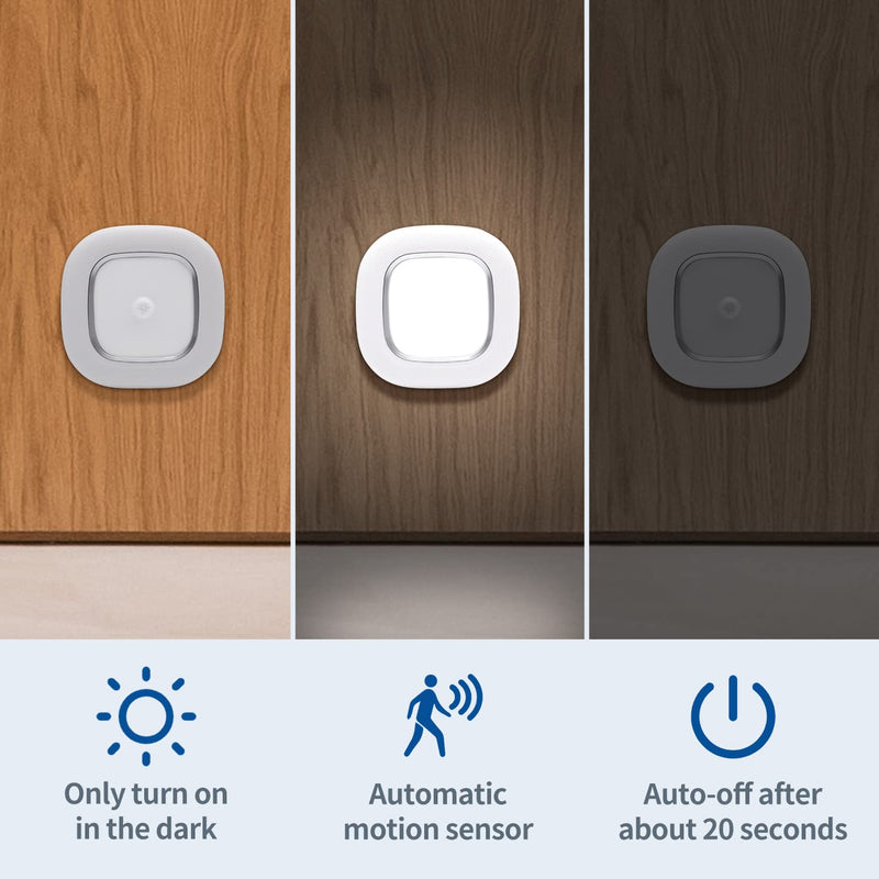 Motion Sensor LED Ceiling Light Battery Operated, WhitePoplar Wireless Motion Sensing Activated LED Light 300LM White Indoor for Closet Cabinet Stairs Kitchen Laundry Bedroom Basement Garage Hallway Cool White