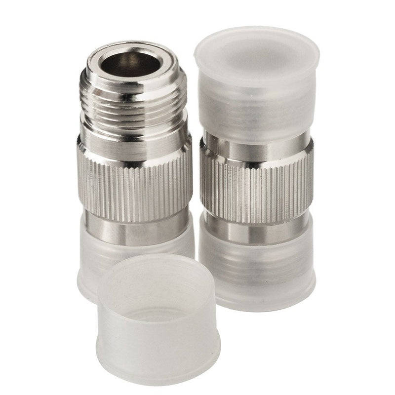 Eightwood 2pcs N Type Adapter N Female to N Female Barrel RF Coax Connector Coupler 50ohm for Ham Radio Antenna WiFi Antenna Router barrel adapter