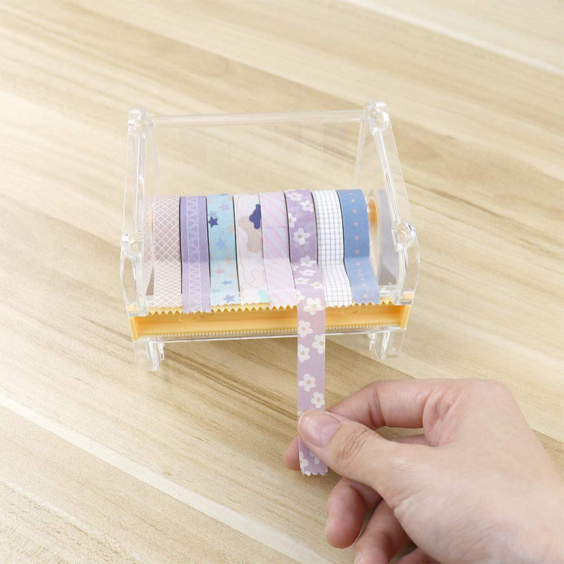 4PCS Washi Tape Dispenser Cutter, Tape Holder Organizer, Washi Tape Organizer, Masking Tape Cutter, Office Tape Holder Dispenser for Desk