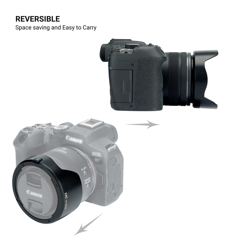 Lens Hood for Canon RF 24mm F1.8 Macro is STM,EF 24mm 2.8 is USM and EF 28mm 2.8 is USM Lens,Reversible Lens Shade Replace Canon EW-65B Lens Hood, Compatible with 52mm 58mm Filters and Lens Cap