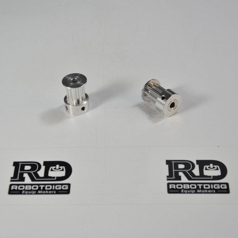 RobotDigg T5 Timing Pulley 10 Teeth 5mm Bore for 15mm Wide T5 Timing Belt Aluminum Alloy T5 Synchronous Pulley Pack of 2