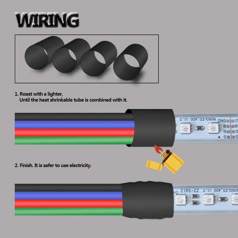 AOTOINK RGB Electrical Wire, 33ft 4 pin 22 Gauge LED Extension Cable, 22 AWG Wire 10M for LED Strip RGB 5050 3528 2835 10 Meters