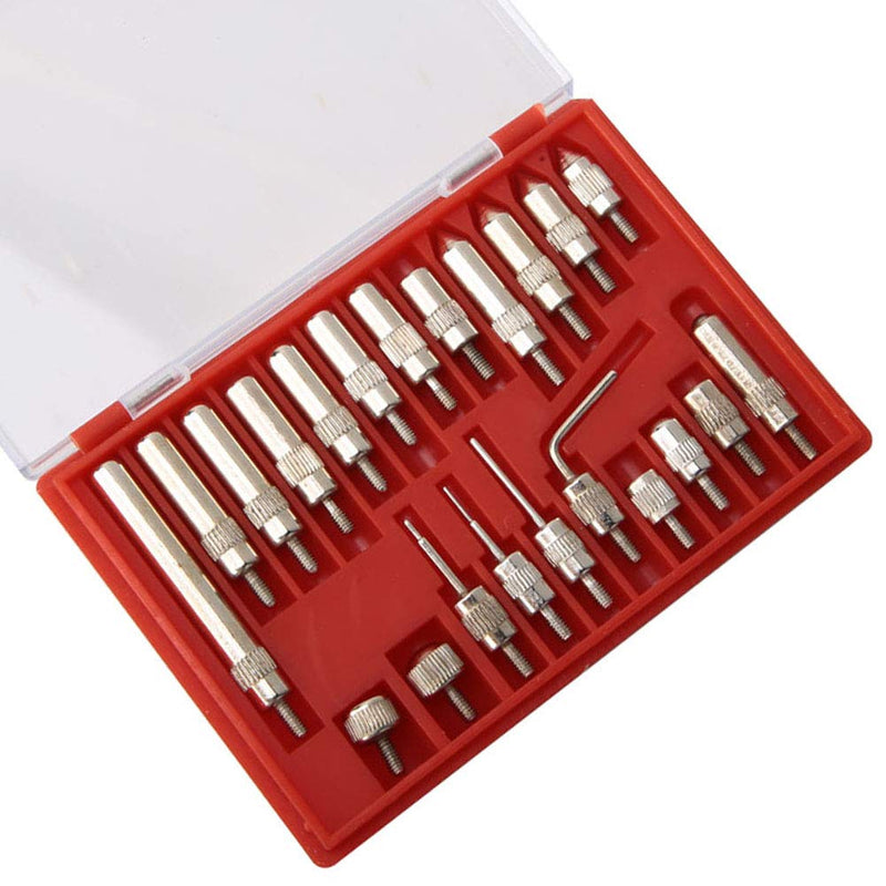 Fafeicy 22pcs Test Indicator Contact 0.01mm Stainless Steel Dial Indicator Points Set for Dial Indicator