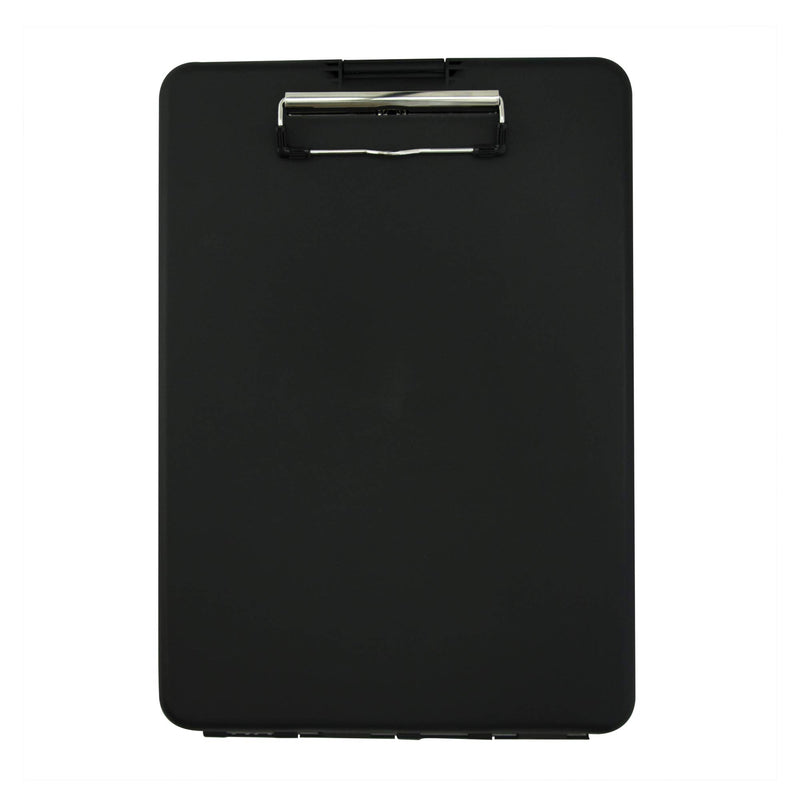 Saunders SlimMate Plastic Storage Clipboard with Snap Closure– Lightweight Polypropylene Clipboard for Students and Professionals. School Supplies , Black