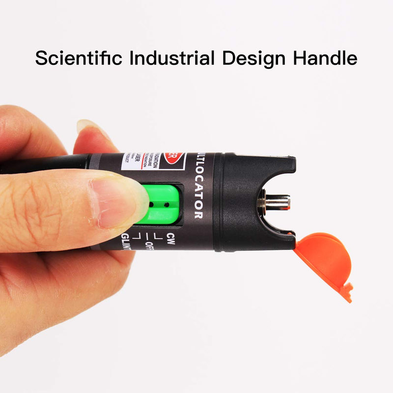 2PCS Visual Fault Locator 30km Fiber Optic Cable Tester Meter Red Light VFL with 2.5mm Universal Connector for FC/SC/ST Adapter Pen for CATV Telecommunications Engineering Maintenance 2PCS VFL