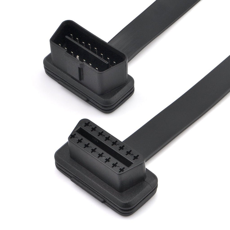 iKKEGOL OBD2 OBDII 1 to 3 Ultra Low Profile 16 Pin Male to Female Y Splitter Cord Diagnostic Extension Cable 50cm / 20" Flat 1 to 3 Cable