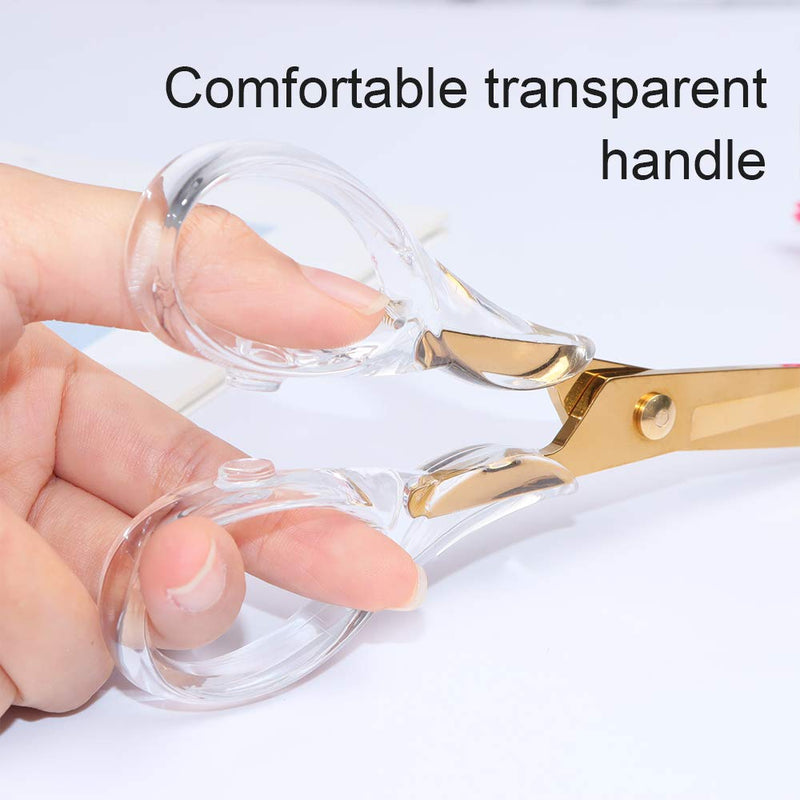 Acrylic Gold Stapler Tape Dispenser Scissors Set Heavy Duty Office Desk Stapler Tape Cutter Dispenser with 6.3" Gold Scissors Office Supplies Stationery Desk Set for Home, Office N School