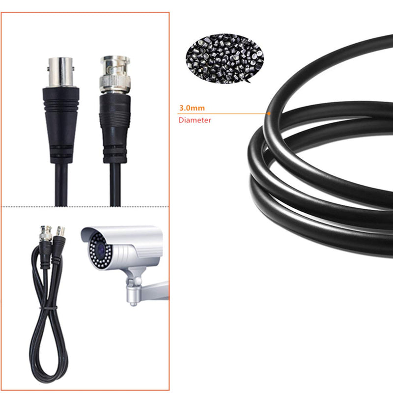 BeElion 4 in Pack 1.6ft/20" BNC Male to Female CCTV Extension Coaxial Line Cable