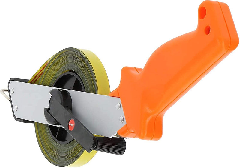 PRODIAMANT steel tape measure 30 m long tape measure width 13 mm tape measure with centimeter and millimeter scale folding crank