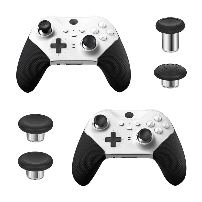 Metal Replacement Thumbsticks for Xbox Elite Controller Series 2 Core,Component Pack Includes 4 Swap Magnetic Joysticks,4 Paddles,1 Standard D-Pads, Accessories Parts for Xbox One Elite 2 (Black) BLACK