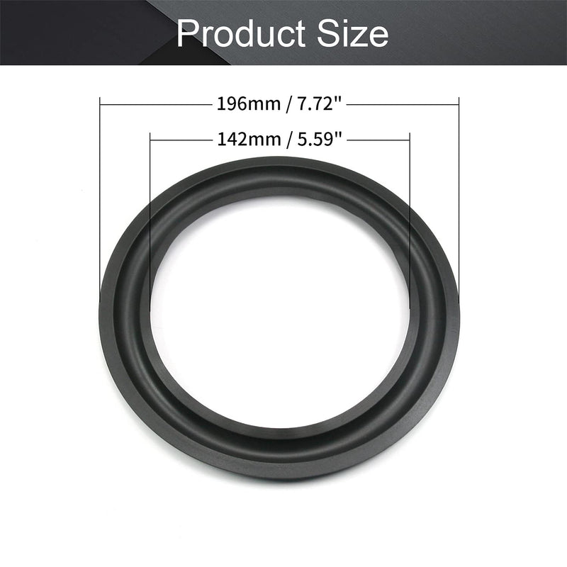 Fielect 8 Inch Speaker Rubber Edge Surround Rings Replacement Parts for Speaker Repair or DIY 1pcs