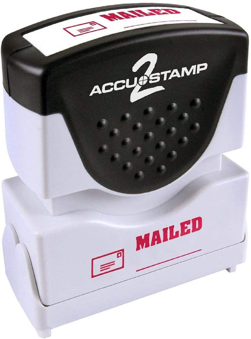 ACCUSTAMP2 Message Stamp with Micro ban Protection, MAILED, Pre-Ink, Red (035586) 1