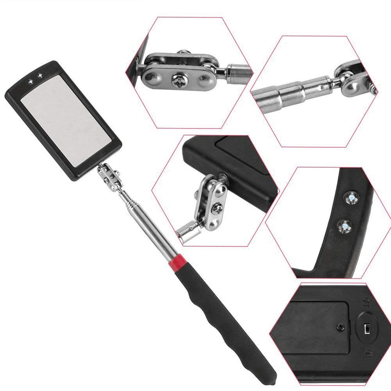 Telescopic Inspection Mirror with LED Light, Claw-Type Flexible Pick-up with LED Light, Telescopic Pick-up with LED Light, Nail Pliers, Family Essential Tool Set (Model-002) Model-002