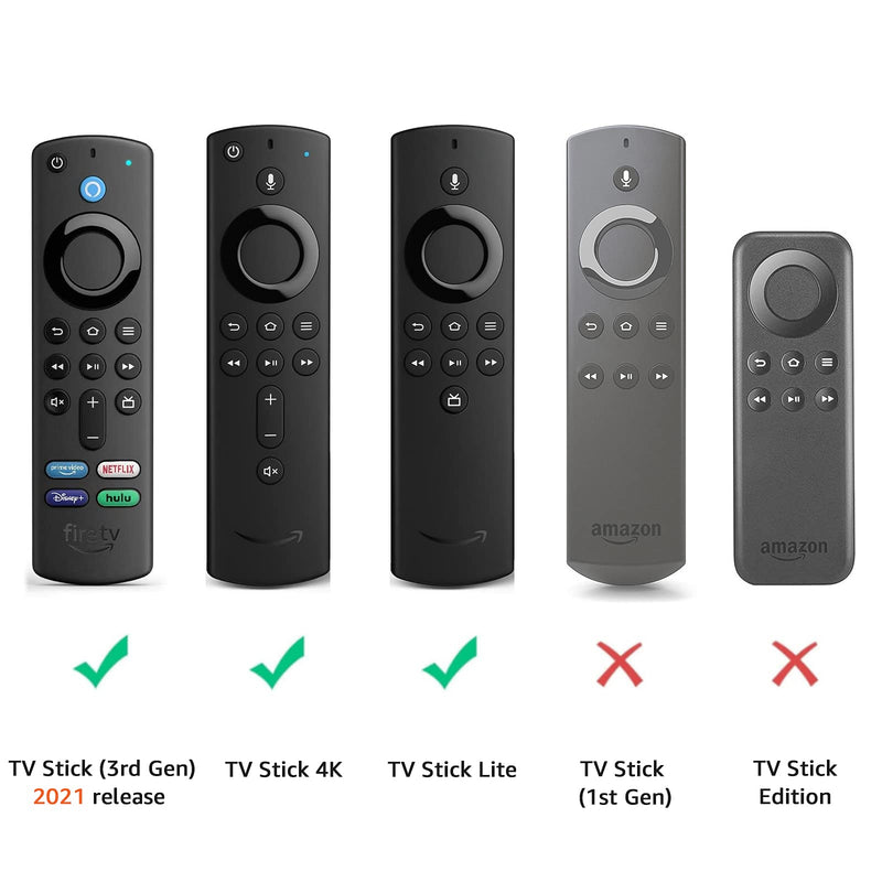 [2 Pack] Firestick Remote Coverï¼ŒSilicone TV Remote Control Case for HD Streaming Devices | Stick 4K Max | FireStick 4KÂ | Firestick Lite | (2018-2021) Release (Limegreen+DeepSkyBlue)