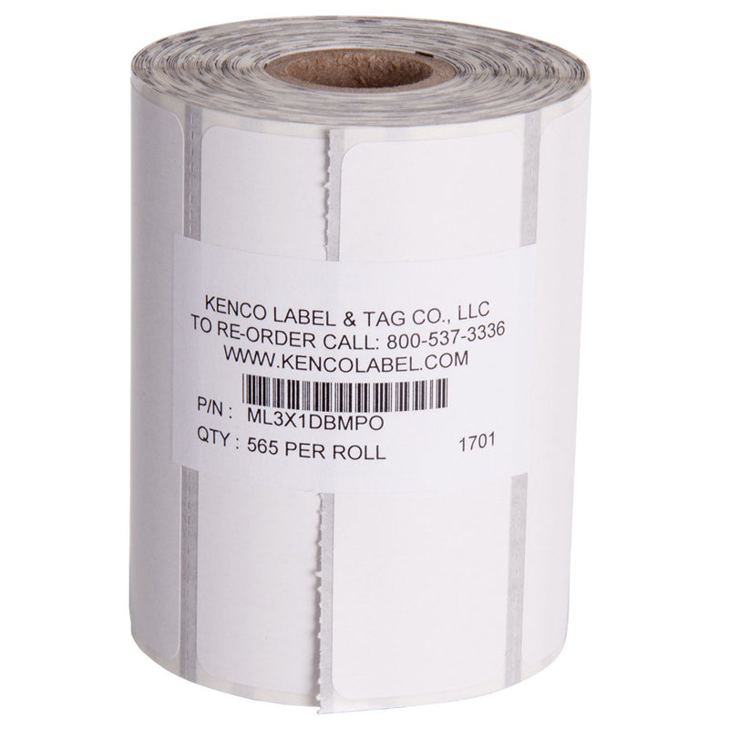 Genuine Kenco Brand Made in The USA 3" x 1" Mobile Printer Labels (Compatible with Zebra, DataMax, Godex - No Ribbons Required). Supplied 565 Labels per Roll (1 Pack) 1 PACK