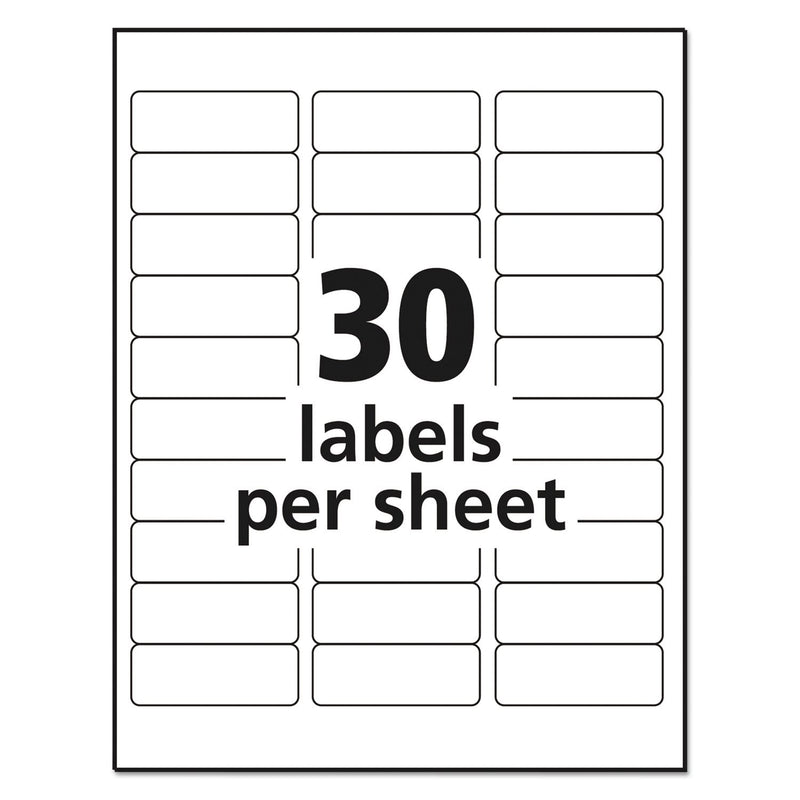 Avery 18660 Matte Clear Easy Peel Address Labels, Inkjet, 1 x 2 5/8, 300/Pack 1 Pack