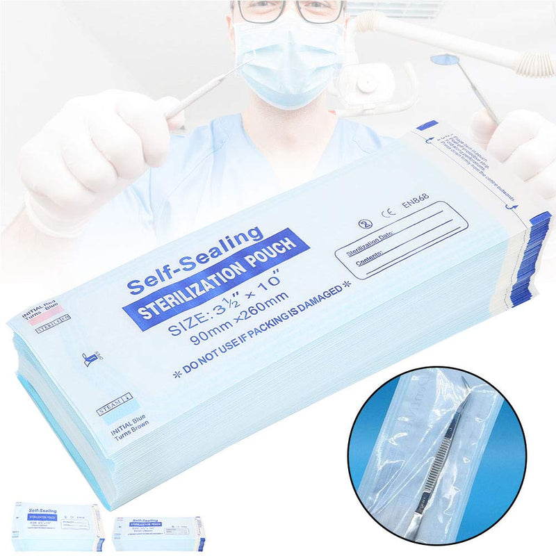 200 pieces/box automatic sterilization bag for tooth sterilization, 90 * 260 mm sterilization bag, autoclave bag for cleaning dental tools